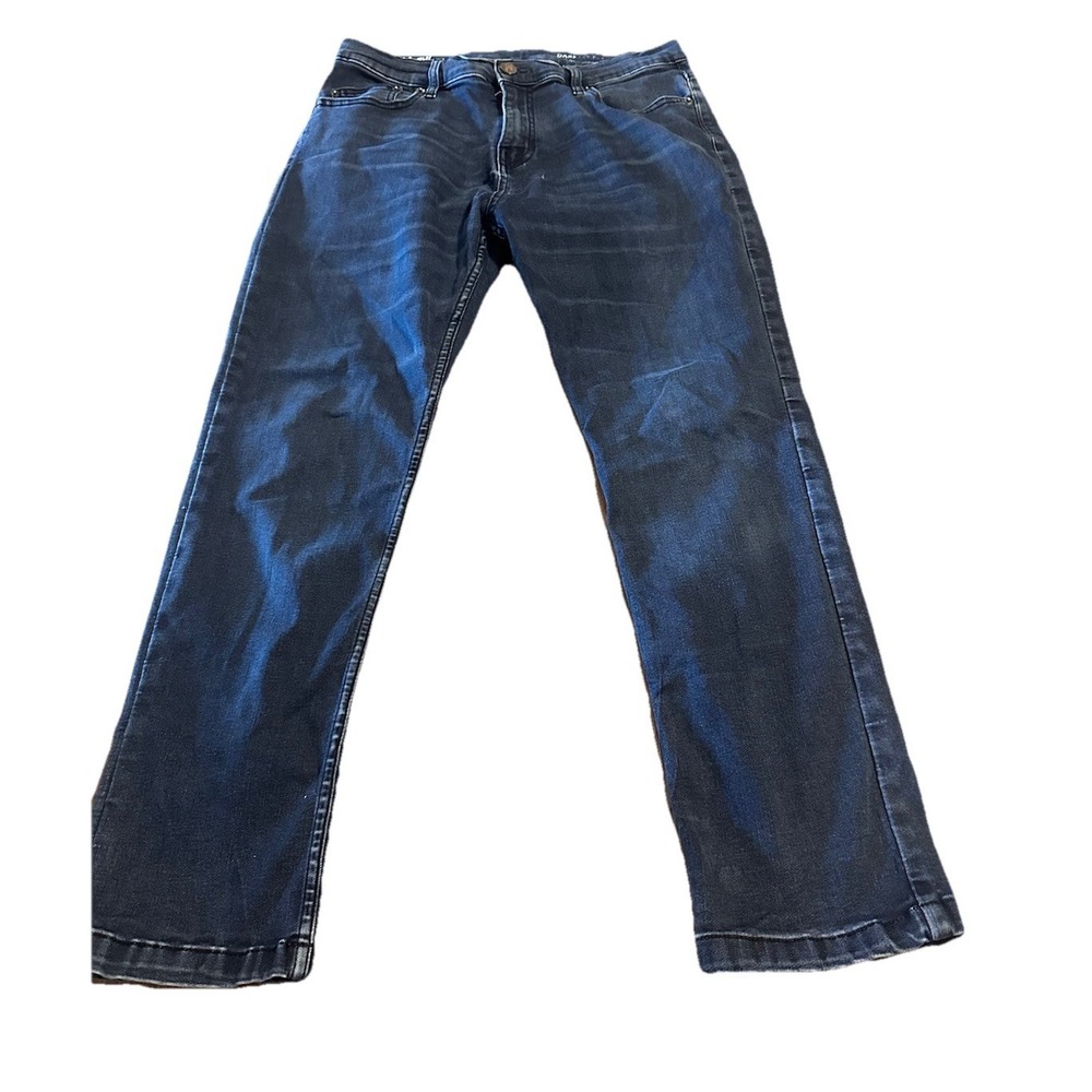 Mugsy Womens Blue Denim Straight Leg Jeans Casual Size 32x28